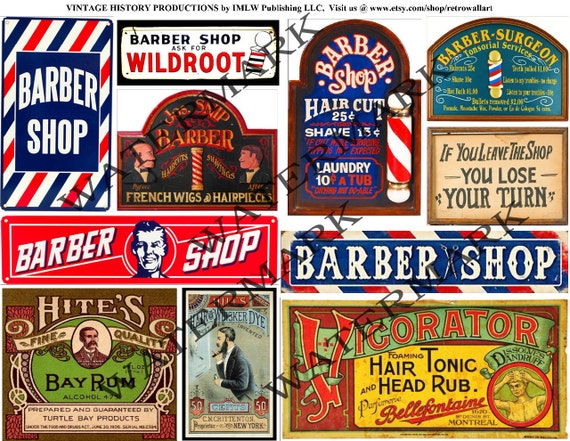 Items Similar To Barber Shop Signs Hair Tonic Barber And Surgeon