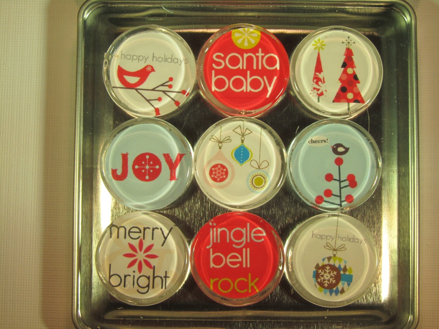 Christmas Decorations Fridge Set of 9 Refrigerator