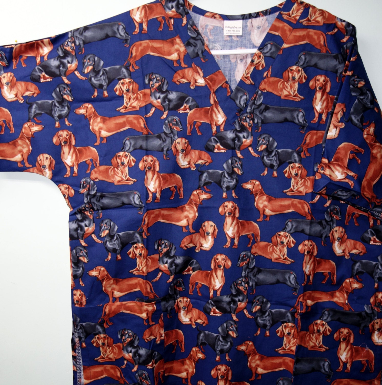 Dachshund Scrub Top Custom made especially for Men & Ladies