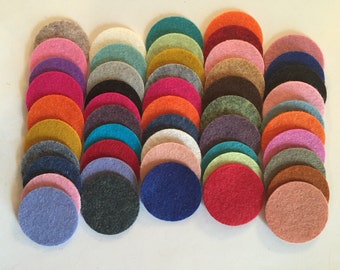 Wool Felt Circles 150 total Sizes 1/2in 1in by WoolFeltGrabBags