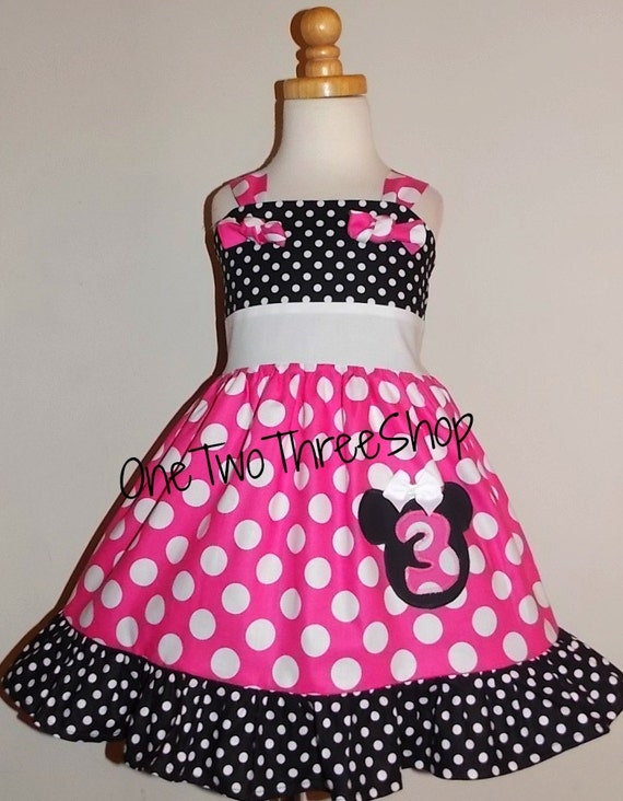 ... Minnie Mouse Number Jumper Birthday Dress 12 Months to 6 Years