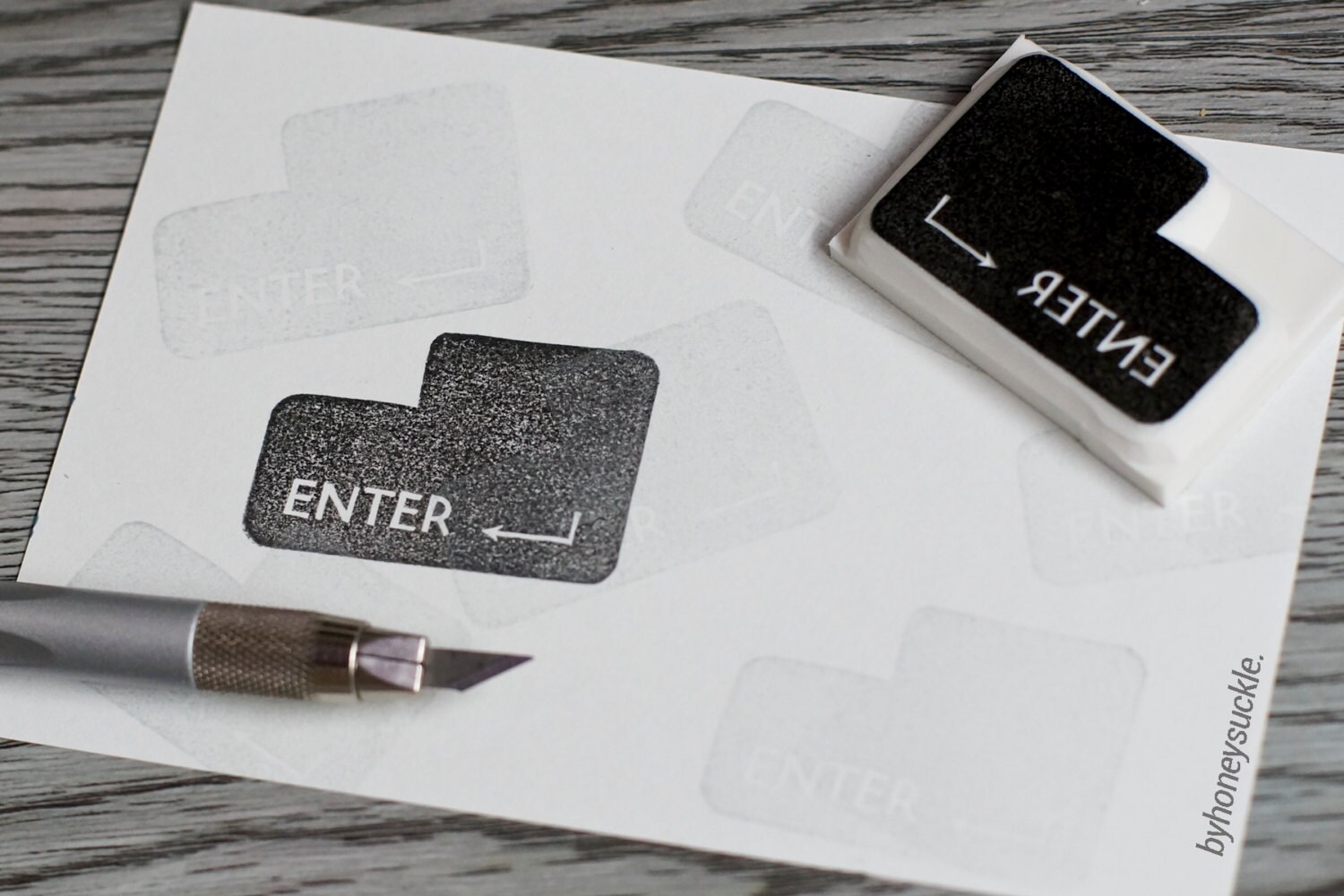 computer keyboard stamp enter rubber stamp computer stamp