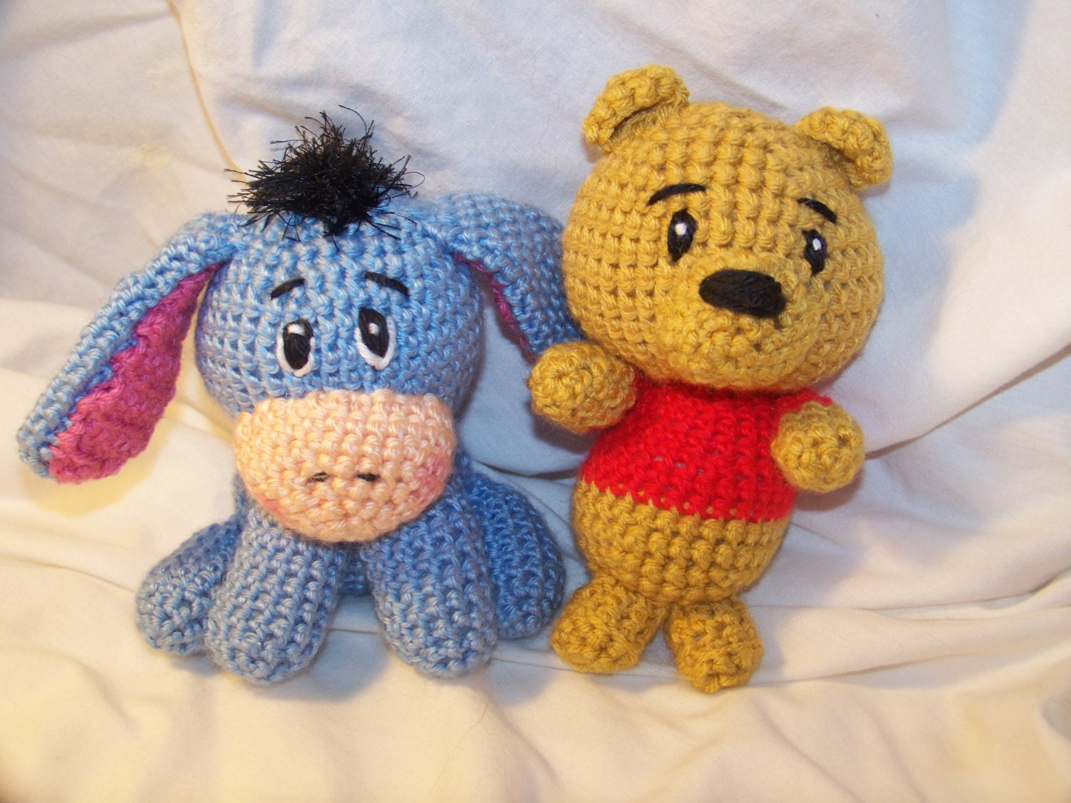 Crochet Winnie The Pooh and Eeyore friends rattle by EEKsCreations