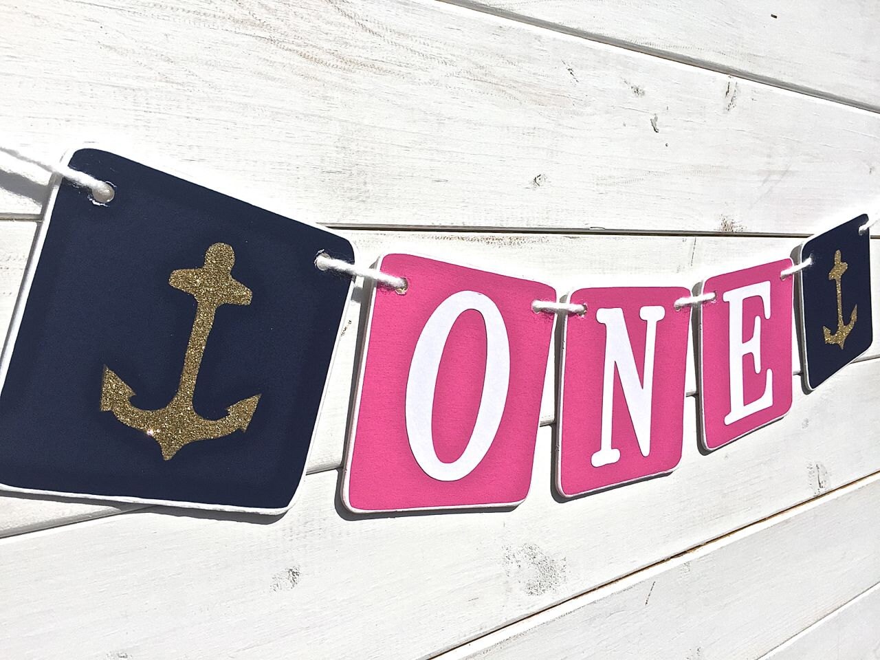 ONE Birthday Banner Baby Girl Birthday first birthday pink
