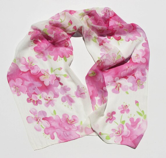 Pretty In Pink Silk Scarf 14w X 68l