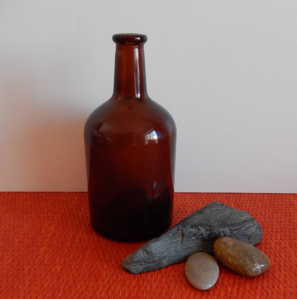 Vintage Dark Brown Liquor Bottle Scotland by VeejaysVintage