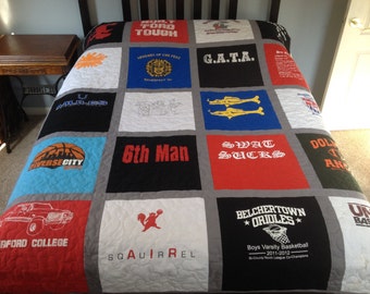 Tshirt Quilt - 20 shirts - Twin Size