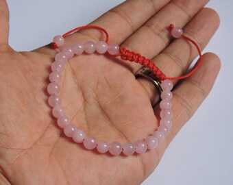 Tibetan mala Small Rose quartz Wrist mala bracelet 6mm