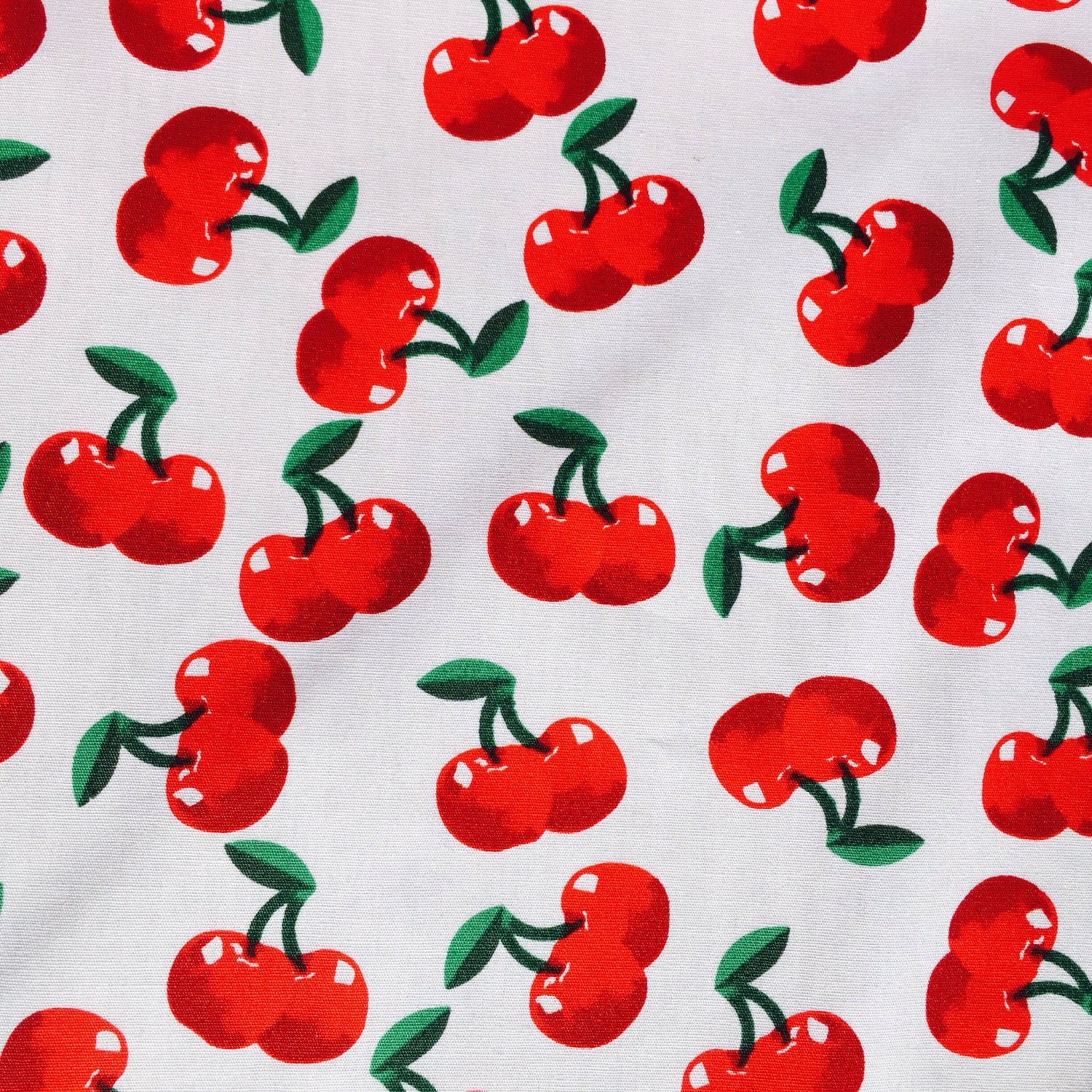 Retro cherry cotton fabric sold by the half by Littlestitchandme