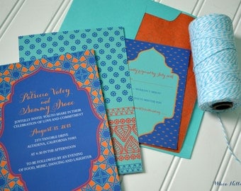Wedding Invitations - Colorful Moroccan Collection