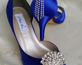 Items similar to Tiffany Blue Custom Bridal Shoes - Crystal Design and ...