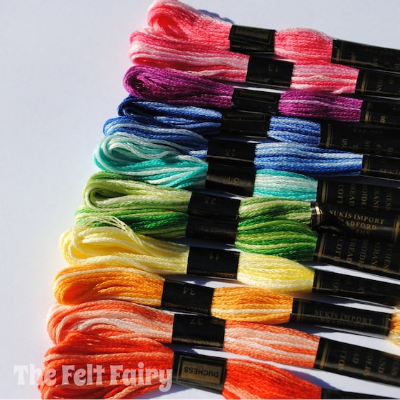Variegated Embroidery Thread 12 skeins