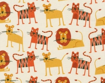 Lions and Tigers in Bermuda (AED-15059-237) - JUNGLE PARTY by Edward Miller - Robert Kaufman Fabric - By the Yard