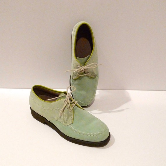 Hush Puppies 8.5 Shoes Pale Green Oxfords Size 8.5 Womens Mint Green ...