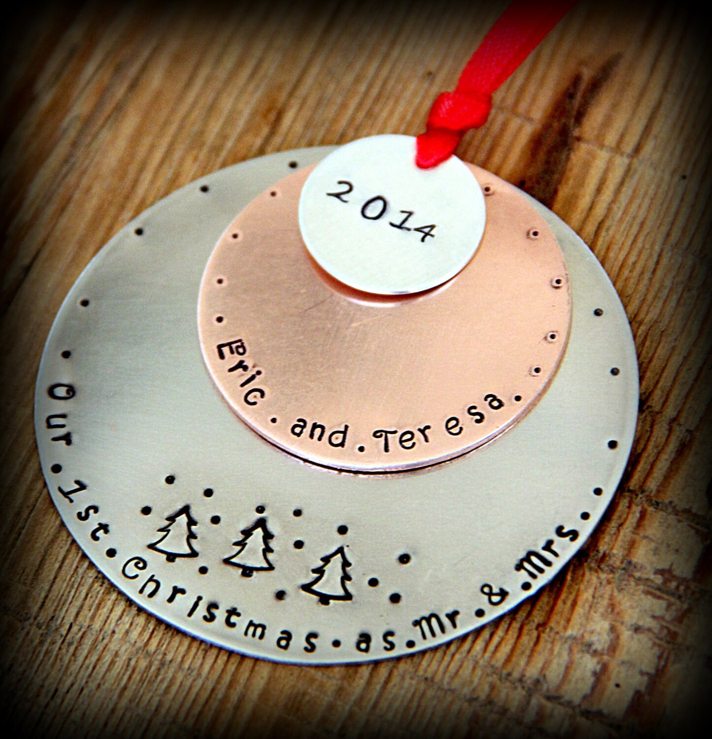 first married christmas ornament 2014