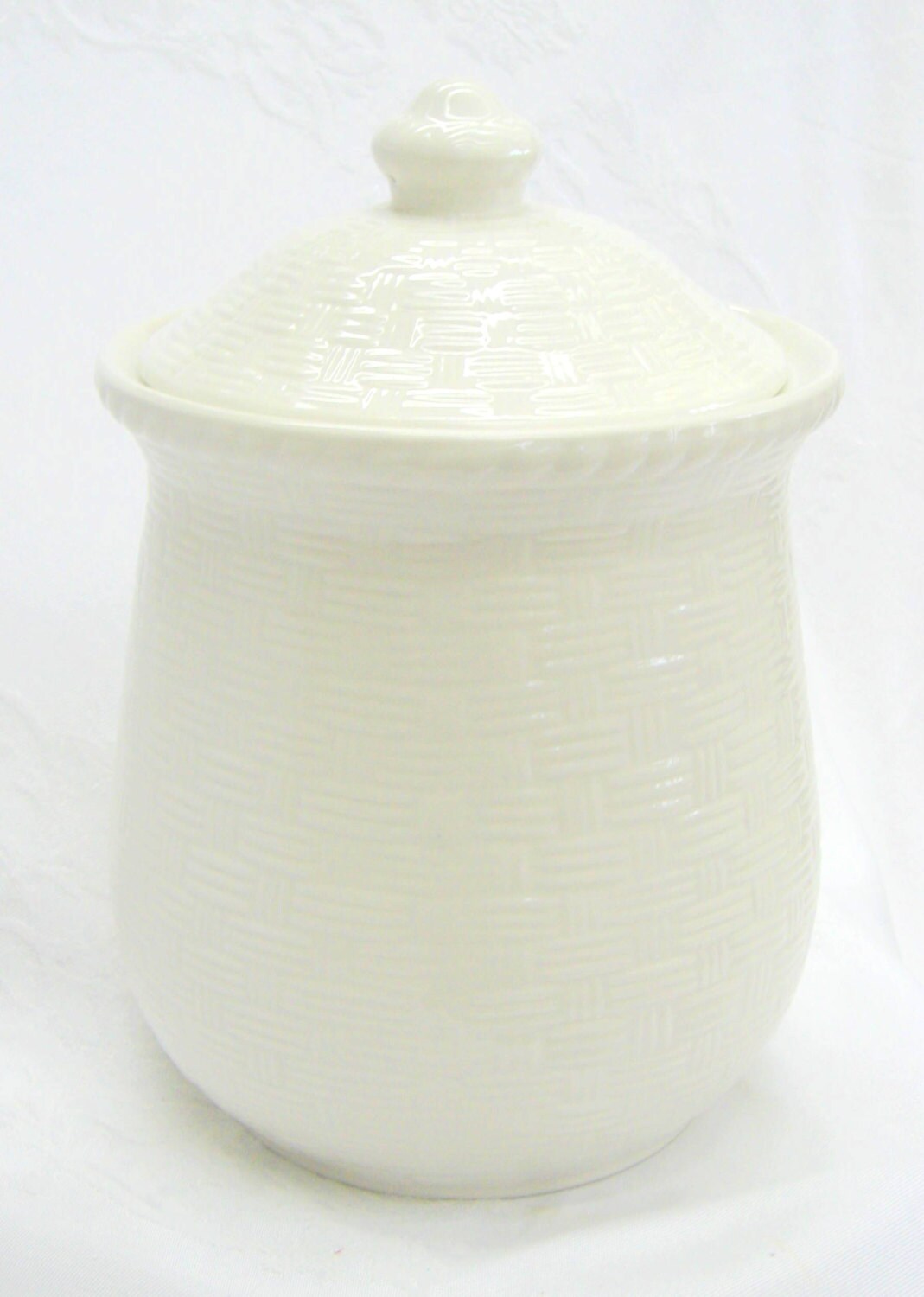 White Ceramic Cookie Jar