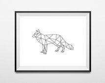 Popular items for woodland fox print on Etsy