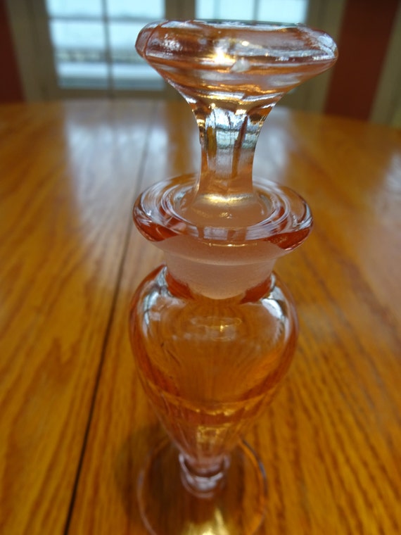 Decanter Pink Vintage Depression Glass Decanter by donnahubbard