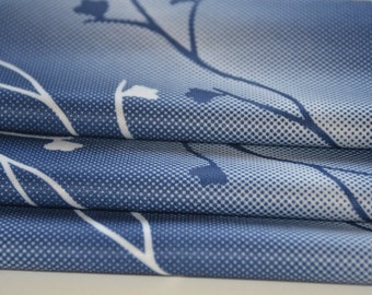 Vintage Blue Fabric Polyester 3/4 yard