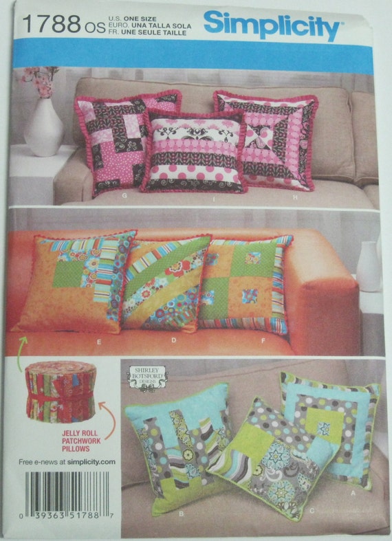 Simplicity Pattern 1788 Craft Pillow by bubblenbee on Etsy