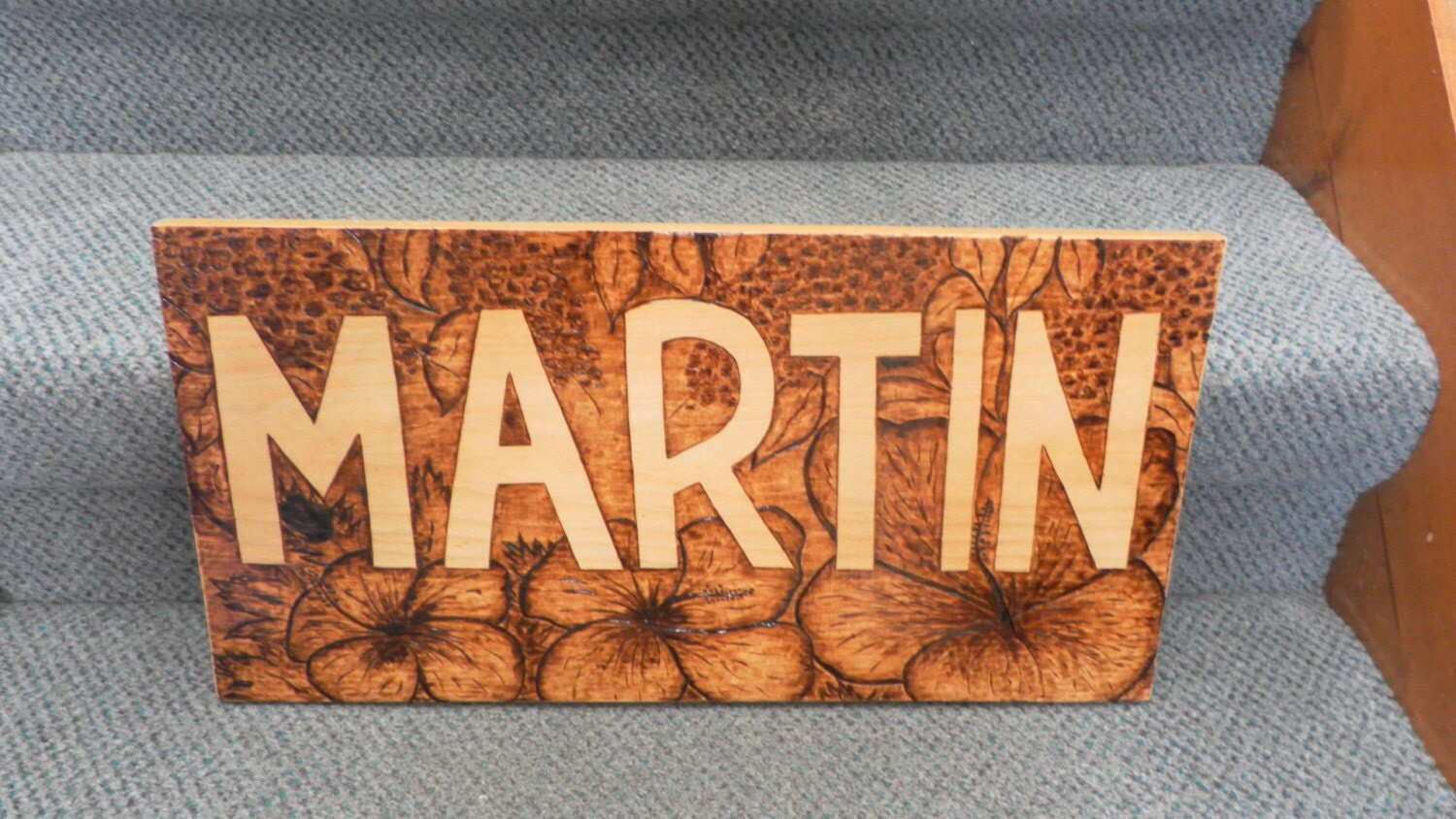 Name Plaque Custom pyrography sign for driveway by SignsOFire