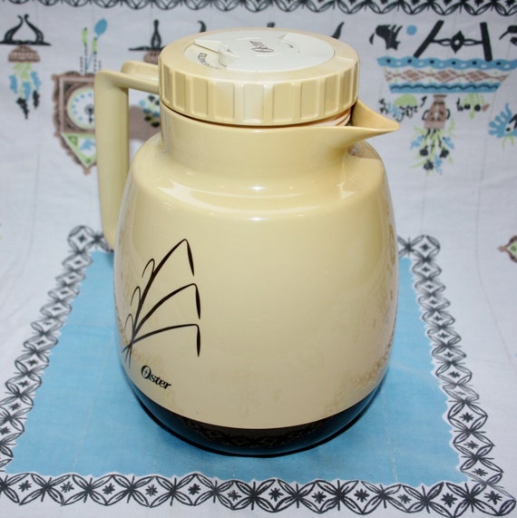 Oster Thermal Thermos Coffee Carafe Pot Plastic Gold Wheat