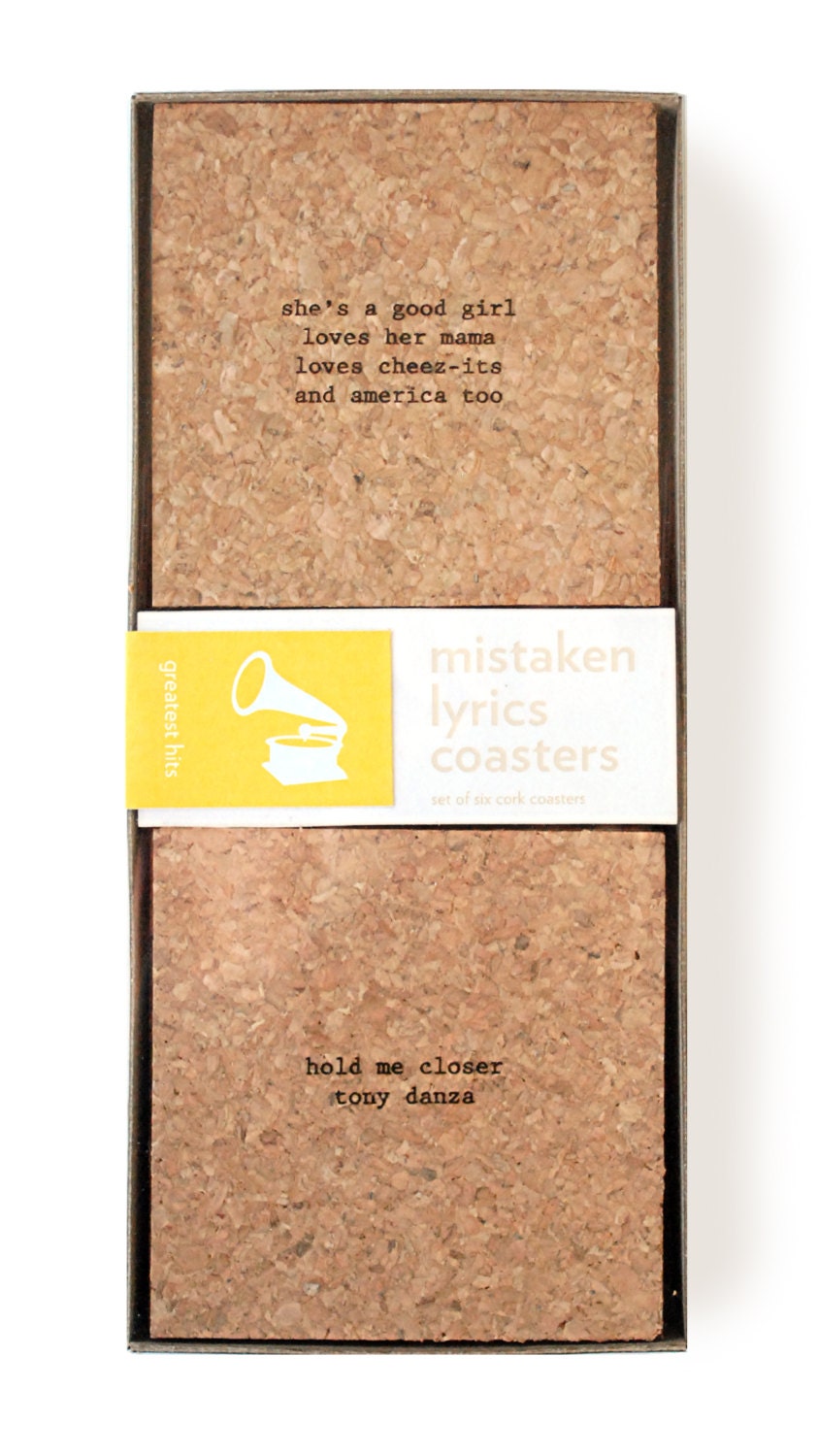 greatest hits mistaken lyrics coasters