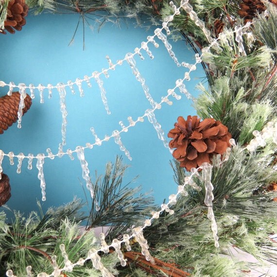 Items similar to 50s Vintage Plastic Icicle Garland. Icicle garland