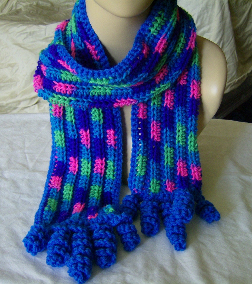 Neon and Bright Colored Scarf for Girls and by CraftedEssentials