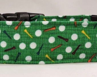 Dog Collar, Martingale Collar, Cat Collar - All Sizes - Tee It Up - Golf