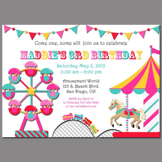 Birthday Invitations Park Kids Sample 8