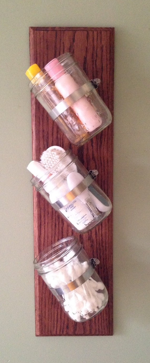 Mason Jar Organizer by NicoleSews on Etsy