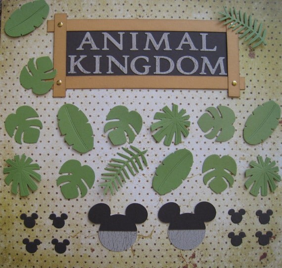 Disney Scrapbook Animal Kingdom Layout by TwoCraftyCreations