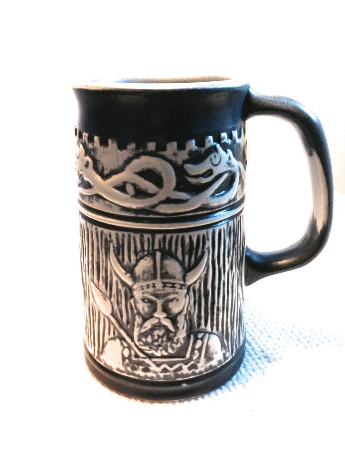 Vintage Viking Beer Stein Cup Mug. Morkov Denmark.