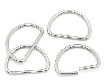 10 Large Silver Tone Double Loops Split Rings Open by SmartParts