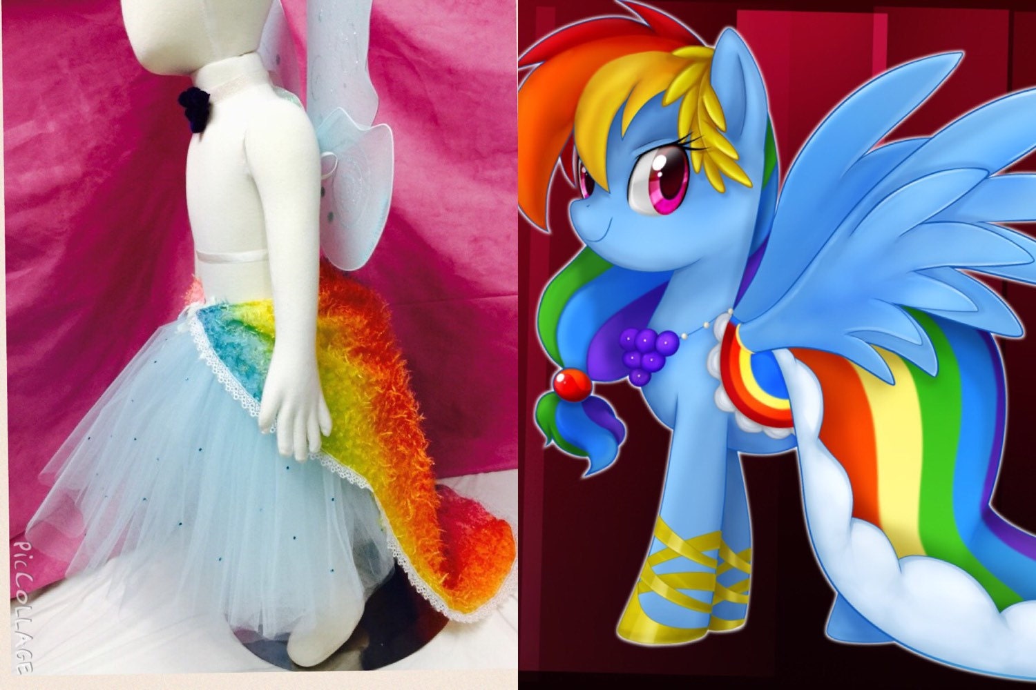 Rainbowdash my little pony rainbow cape by Zibdi on Etsy