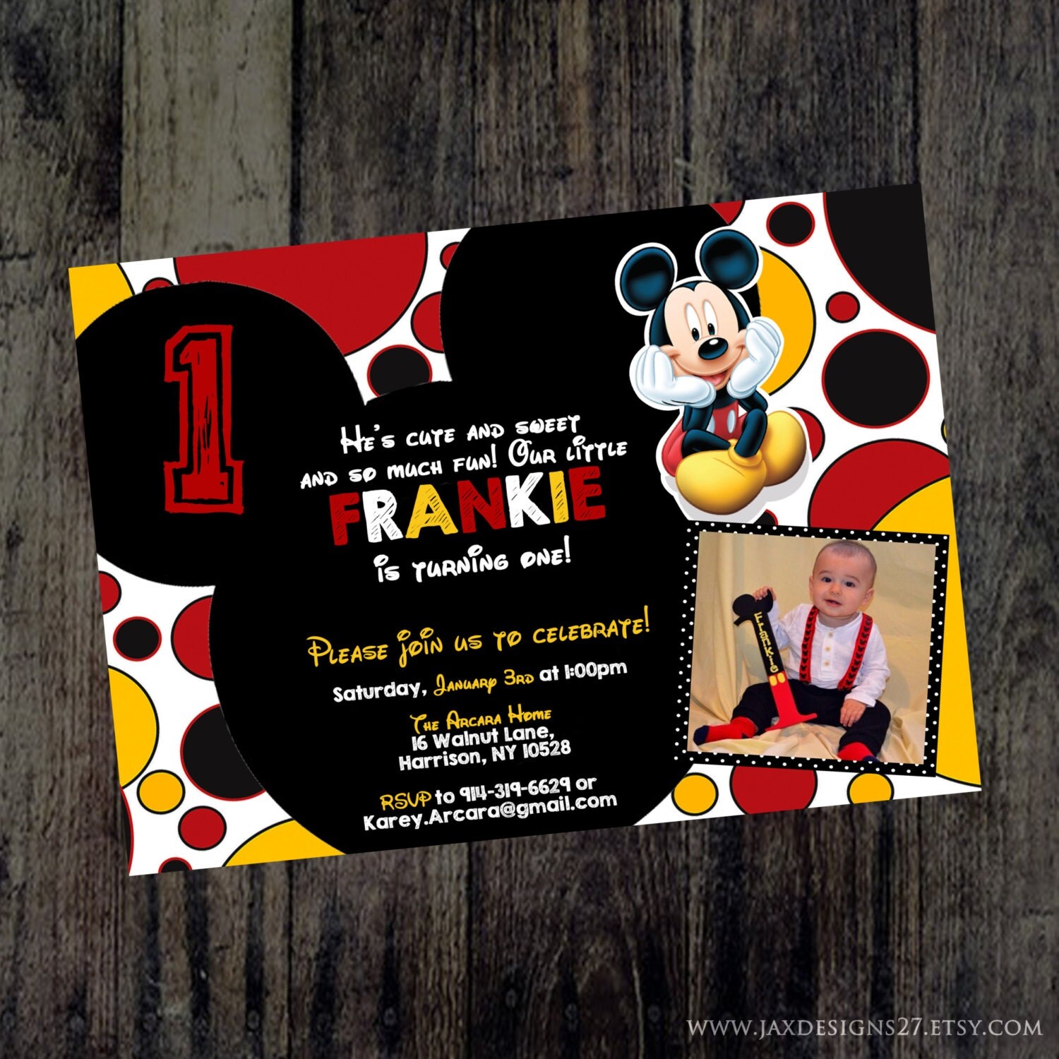 Mickey Mouse Kids Invitations 2