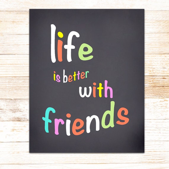 Items similar to 99 CENTS SALE Life is better with friends typography