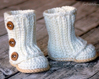 Crochet Pattern #112 Baby Wrap Boot - Instant Download - PDF L