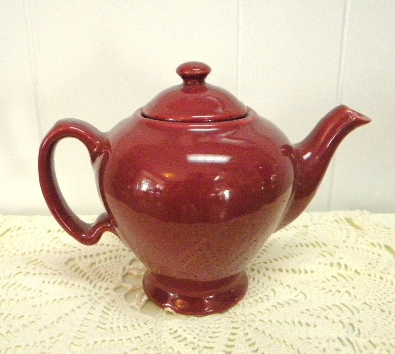 McCormick teapot by Hall China midcentury vintage pottery