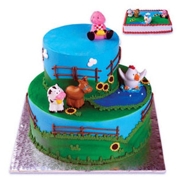 Items Similar To Farm Animal Horse Cow Pig & Chicken Cake