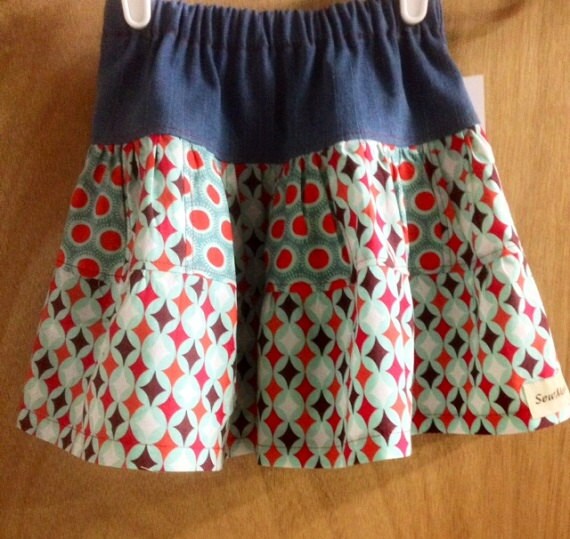 Retro Print Skirt size 3t