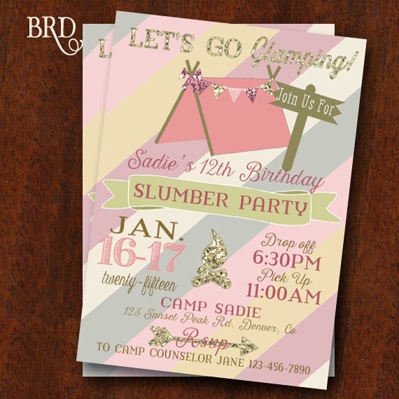 Glamping Party Invitations 4