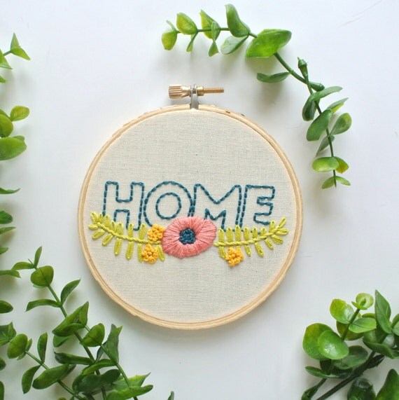 Items similar to home 4 floral embroidery  home decor  wall art Items similar to home 4 floral embroidery  home decor  wall art