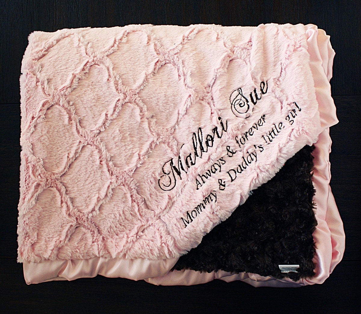 Minky Blanket Blanket with Embroidery Blanket with Name