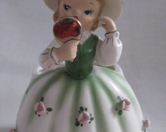Vintage Little Girl with Mirror Relpo Planter