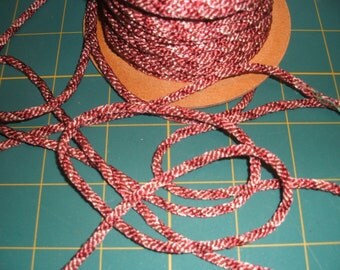 UK Seller: - 3mm wide Mixed Dusky Pink Silky Cord x five yards