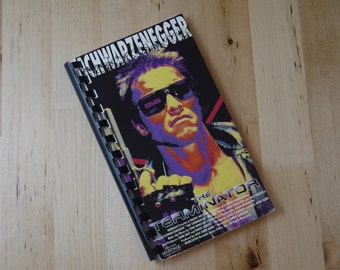Handmade The Terminator Schwarzenegger 1984 Movie Re-purposed VHS Cover Notebook Journal
