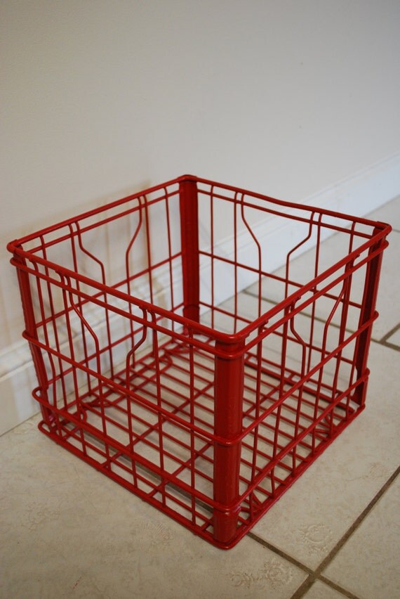 Items similar to VINTAGE MILK CRATE Industrial Decor Milk Crate Storage