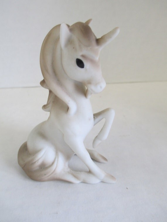 Vintage ceramic unicorn figurine by THEFEATHERMERCHANT on Etsy